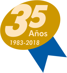 Logotipo 35 años Inmobiliaria Carbonell